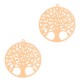 Metalen Bohemian hanger Tree of life 15mm Rosegold